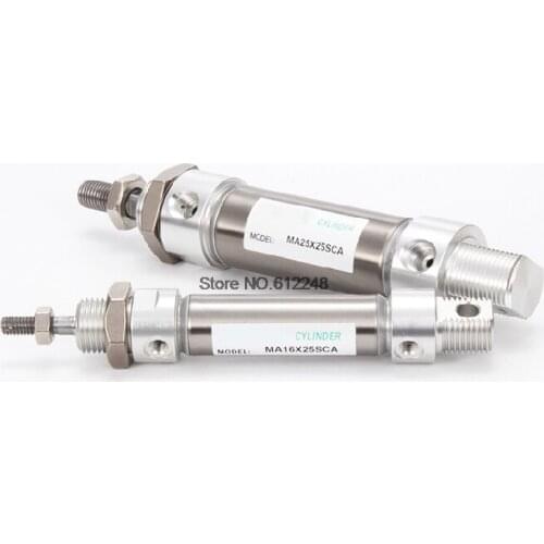 MSA MTA mini round cylinder with spring Single acting MSA Spring return MTA Spring entend bore16 20 25 32 40mm stroke 10-150mm