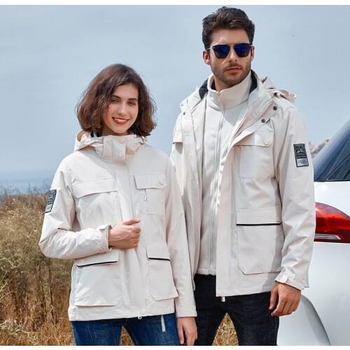 Winter Men Women Warm Fleece Outdoor Sports Jackets Windproof Waterproof Skiing Jacket Hiking Climbing Windbreaker Plus Size