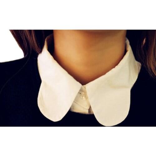Korean Cotton False Collar Women Elegant Solid Versatile Coat Sweater Decorative False Collar Clothing Accessories