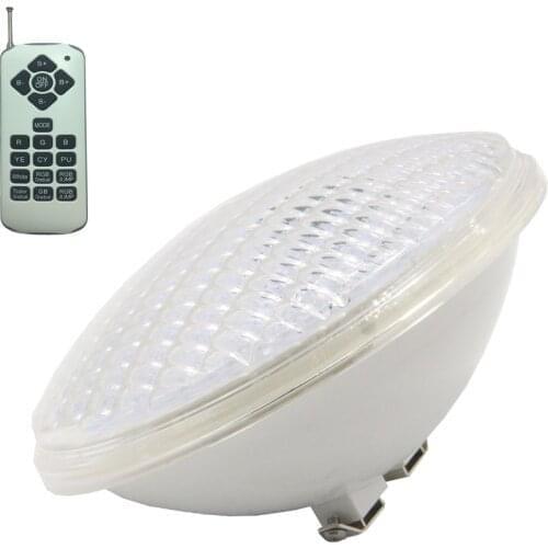 Plastic 12V PAR56 Bulb 18W 36W 54W RGB Multi-color Synchronous IP 68 Waterproof Underwater Pool led Warm White, Cold White, Blue