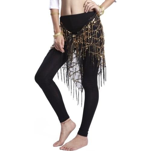 16 Colors Belly Dance Clothes Accessories Stretchy Long Tassel Triangle Belt Hand Crochet M Belly Dance Hip Scarf