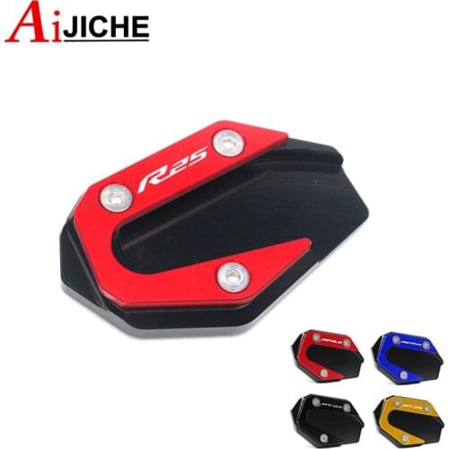 Kickstand Foot Side Extension Pad Support Plate Enlarge Stand For YAMAHA YZF-R3 YZF-R25 YZFR3 YZFR25 YZF R3 R25 2014-2019 2018