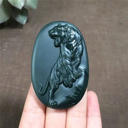 Hetian jade jade tiger pendant old pit fine jade pendant hp02