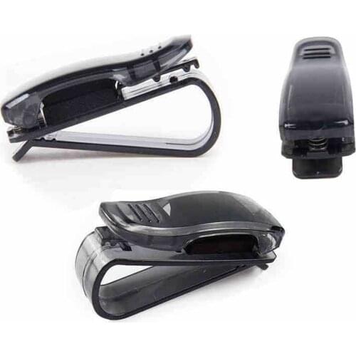 Portable Universal Smart Black Car Glasses Clip Card Storage Eyeglass Sun Visor Auto Sunglasses Clip