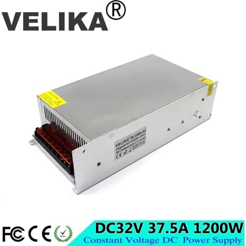 Regulated DC32V 37.5A 1200W Switch Power Supply Transformer 110 220V AC DC 32V SMPS for CNC Industry Mechanical Equipment Light
