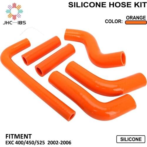 Motorcycle Silicone Radiator Coolant Hose Water Pipe For KTM EXC 400 450 525 2002 2003 2004 2005 2006