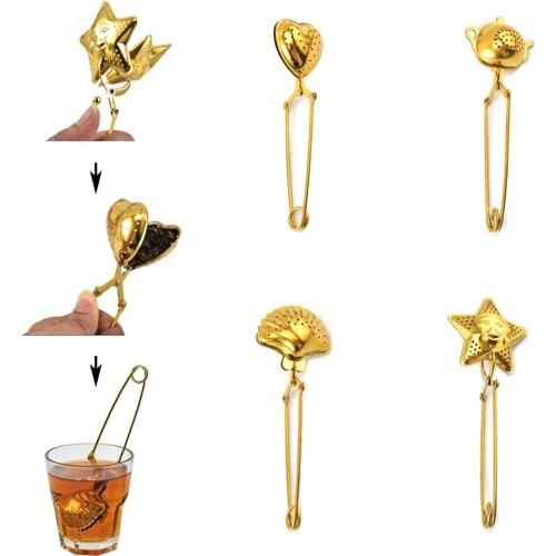 1pc Tea Infuser Strainer Stainless Steel Tea Bag Mug Teapot Accessory Herb Container Spice Filter Diffuser Mesh Handle Tea Ball