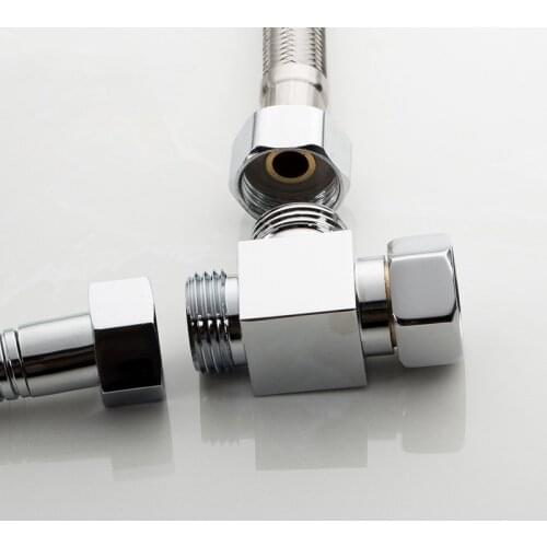 Bathroom T Adapter Tee Connector Valve Brass 3 Way Diverter Hose Fitting Tee G1/2 Water Separator For Toilet Bidet Shower Head