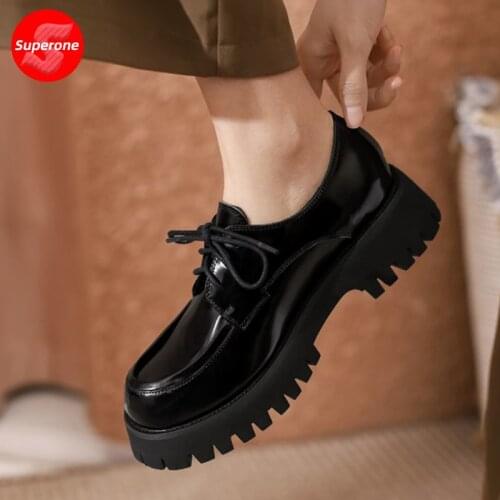 Superone High Quality Women Real Leather Pumps Round Toe Cross Strap Solid Color Loafers Classic Ladies Footwear Size 34-39