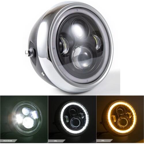 Universal Cafe Racer Emark Motorcycle LED Head lamp light Refit motorcycle headlight Custom For CG125 GN125 CB CL Yamaha Suzuki