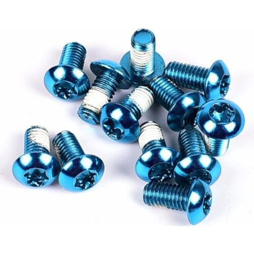 12Pcs Bicycle Brake Disc Screws Mountain Bike Disc Brake Rotor Steel Alloy Bolts Screws Cycling Accessories Colorful