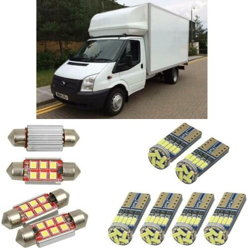 Interior led Car lights For Ford transit box 2014 bulbs for cars License Plate Light 8pc