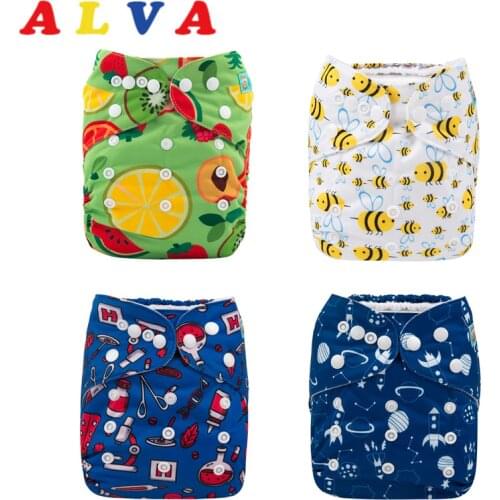 U Pick Alva Baby One Size Fits All Reusable Baby Cloth Diaper with 1pc Microfiber Insert for Unisex