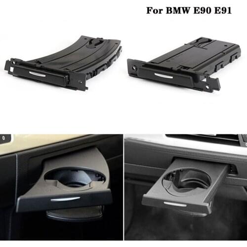 Retractable Front Driver Left Right Side Drink Cup Holder For BMW E90 E91 318I 325I 328I 51459173463 Black Beige