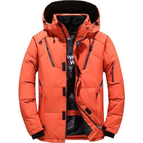High Quality Elegant Trendy Thick Warm Winter Jacket Men Hooded Thicken Duck Down Parka Coat Casual Down Men Coat Christmas