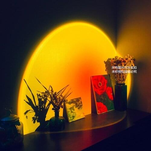 Sunset Lamp Projector Rainbow Atmosphere Led Night Light for Home Bedroom USB Lamp Live Room Photography Photo Wall Decoration
