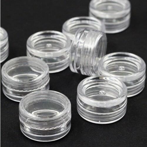 10PC/20PC/50Pc 3G Portable Mini Plastic Empty Cream Bottle Jars Nail Art Eyeshadow Makeup Case Face Cream Lip Balm Container Pot