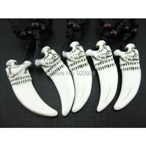 12 PCS Tibetan carving White Tiger totem pendant talismans biker necklace Jewelry Free shipping