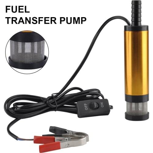 3.8CM 5.1CM Mini Car Electric Oil Pump 12V 24V For Pumping Diesel Oil Water Submersible Aluminum Alloy Shell Fuel Transfer Pump