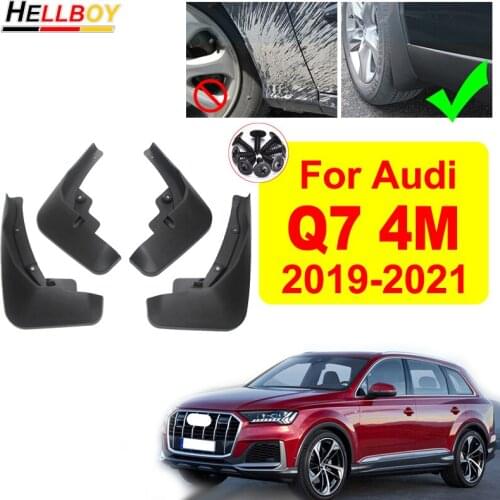 4pcs Car Fender Mud Flaps Splash Guard For Audi Q7 4M 2019 2020 SQ7 Mods Front Rear Mudguards Mudflaps Auto Accessories