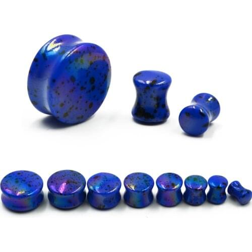 Acrylic Ear Tunnel 8mm-20mm Double Flared Acrylic Colorful Dot Ear Plug Ear Stretcher Expander piercing Jewelry