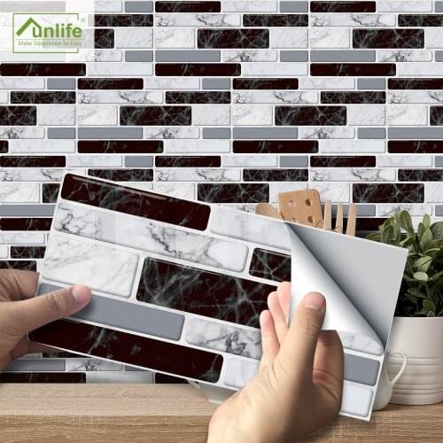 American Black And White Floor Stickers Marble Wallpapers Bathroom Wall Sticker DIY House Renovation Decals Wall Ground Decor