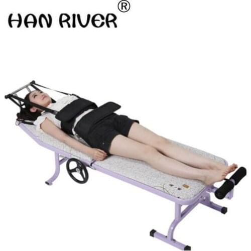 HANRIVER 2018 Cervical traction apparatus used between the waist dish outstanding lumbar traction bed, folding