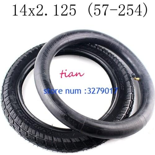 Free shipping High quality Solid Rubber Electric tire Electrombile Solid Tyre 14x2.125 Inflation-free Tire gas motor bike