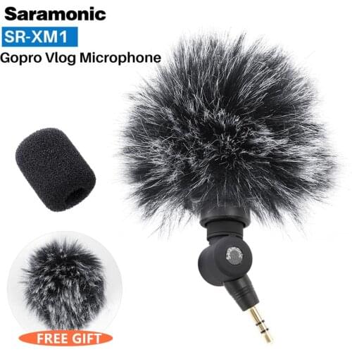 Saramonic SR-XM1 3.5mm Wireless Omnidirectional Microphone Video Mic for GoPro Hero 7 6 5 DSLR DJI Osmo Action Osmo Pocket