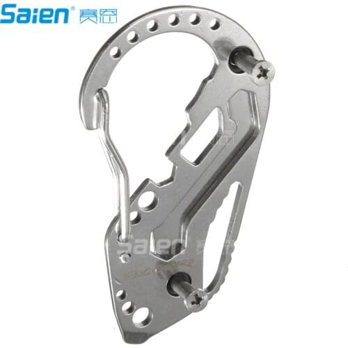 Keychain Multi-Funtional Tool - Stainless Multitool Keychain Stainless Key Holder Organizer Clip Folder Keychain Case EDC Pocket