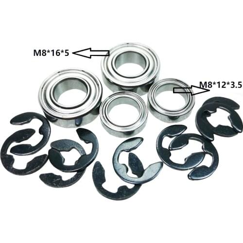 Replacement bearings parts kit for brushless motor M8 shaft with C-clips