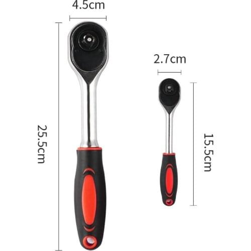 1/2" 1/4" High Torque Ratchet Wrench for Socket 24 Teeth Quick Release Car Auto Repair Hand Tools