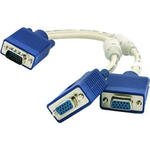 VGA one-to-two connection cable Computer monitor cable distribution cable 0.25m