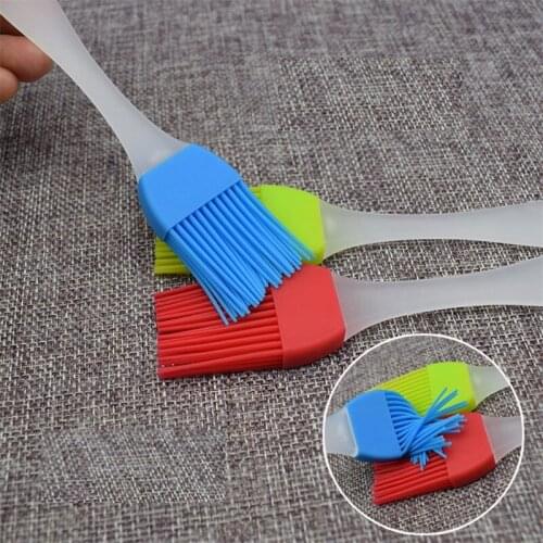 3/1pcs 20cm Silica Gel Brush High Temperature Baking Barbecue Brush Baking Tool Silica Gel Oil Brush PP Handle