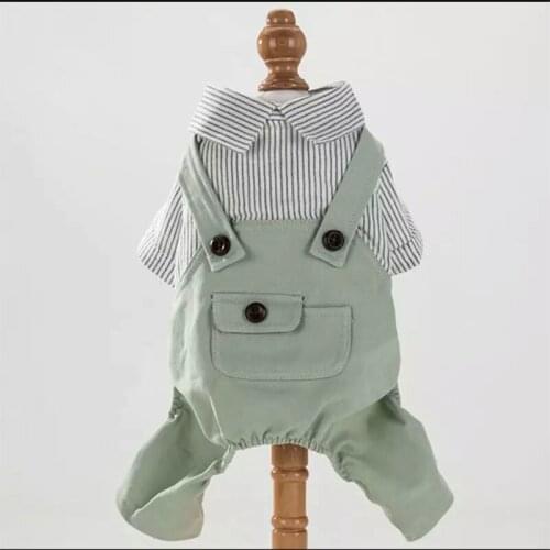Summer Cute Striped Dog Jumpsuits Pet Clothes for Small Dogs Cats Puppy Costume Suit For Chihuahua Yorkies Bulldog Pets Clothing