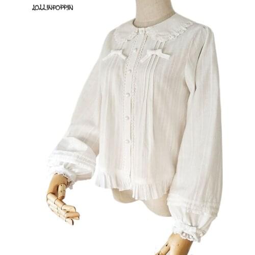 Женские хлопковые рубашки LOLLINPOPPIN China At AliExpress