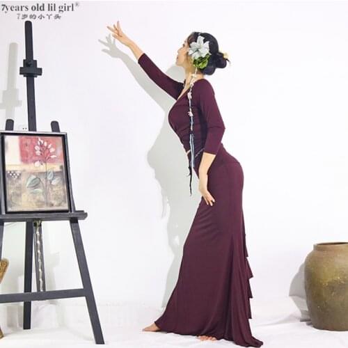 Dress Flamenco Dance Practice Multilayer Spanish Wear Women Fshtail ESS01 03