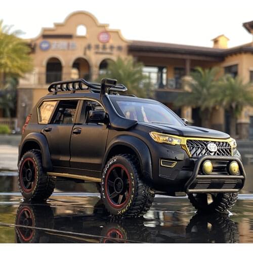 1:24 Toyota Prado SUV Alloy Car Model Diecasts Metal Toy Modified Off-road Vehicles Car Model Simulation Collection Kids Gift