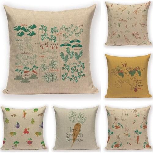 Cartoon Vegetable Cushion Cover Carrot Colorful Home Decorative Throw Pillow Cases Plant Cushions Case Sofa Pillows Covers Cojin