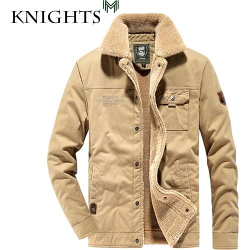 Men 2021 Winter Bomber Jacket Men Air Force Pilot Jacket Warm Men Fur Collar Men Army Tactical Fleece Jacket Drop Shipping