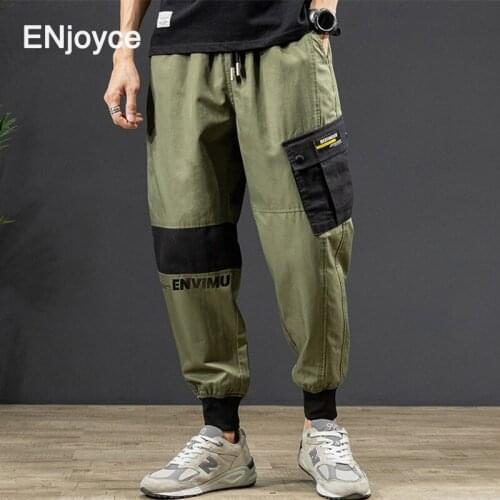 Japan Harajuku Mens Jogger Pant 2020 Hip Hop Cargo Pants Male Fashion Multi-pocket Harem Joggers Trousers Streetwear for Men