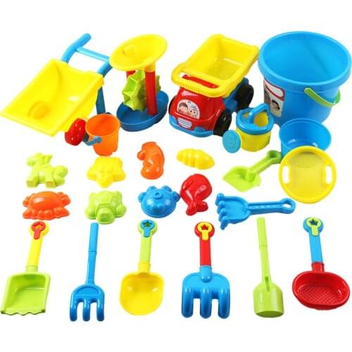 Beach Tools Set Shovel Bucket Sand Playing Toys Kids Water Beach Seaside Tools Gifts Summer Beach Toys Gift With Storage Bag