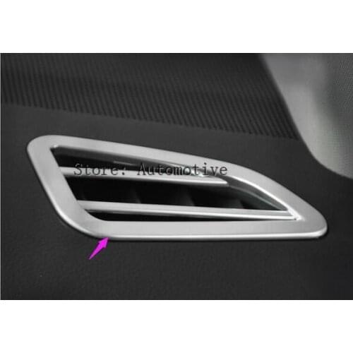 For Subaru Outback 2015 chrome matte console upper AC air vent outlet cover 2pcs/set