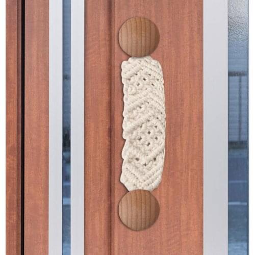 New Woven Door Handle Cotton Rope Crafts Drawer Closet Decals Wonderful Indoor Decoration Home Door Hardware Accessories