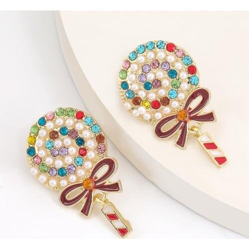 Pauli Manfi 2020 Creative Imitation Pearl Sweet Lollipop Earrings Womens Popular Romantic Party Jewelry Accessories