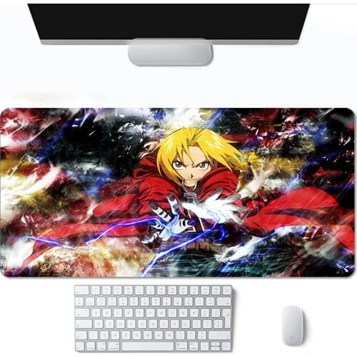Fullmetal Alchemist Mouse Pads Kawaii Accessories Keyboard Mat Pad Xxl Gamer Rug Pc Gaming Anime Mause Desk Office Carpet Large
