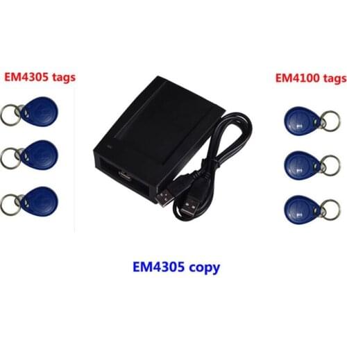 RFID 125Khz Copier reader with software , ID Card Copy writer + 3pcs copied EM4305 Tag+3pcs EM4100 tags,min:1pcs