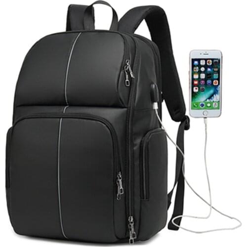 COOLBELL Backpack 17. 3Inch Laptop Backpack Business Travel Night Line Reflective Nylon Waterproof Anti-theft Student Backpack