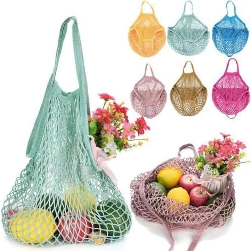 Mesh Net Turtle Bag String Bag Shopping Reusable Fruit Storage String Shopper Hand Totes Foldable Large Capacity Grocery Handbag
