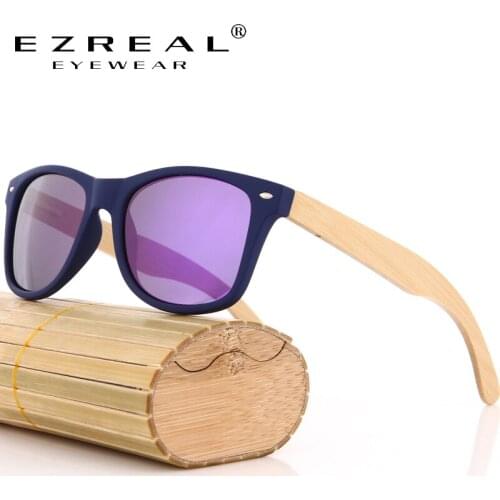 EZREAL Polarized WOODEN Sunglasses Men bamboo Sun glasses Women Brand Designer Original Wood Glasses Oculos de sol masculino